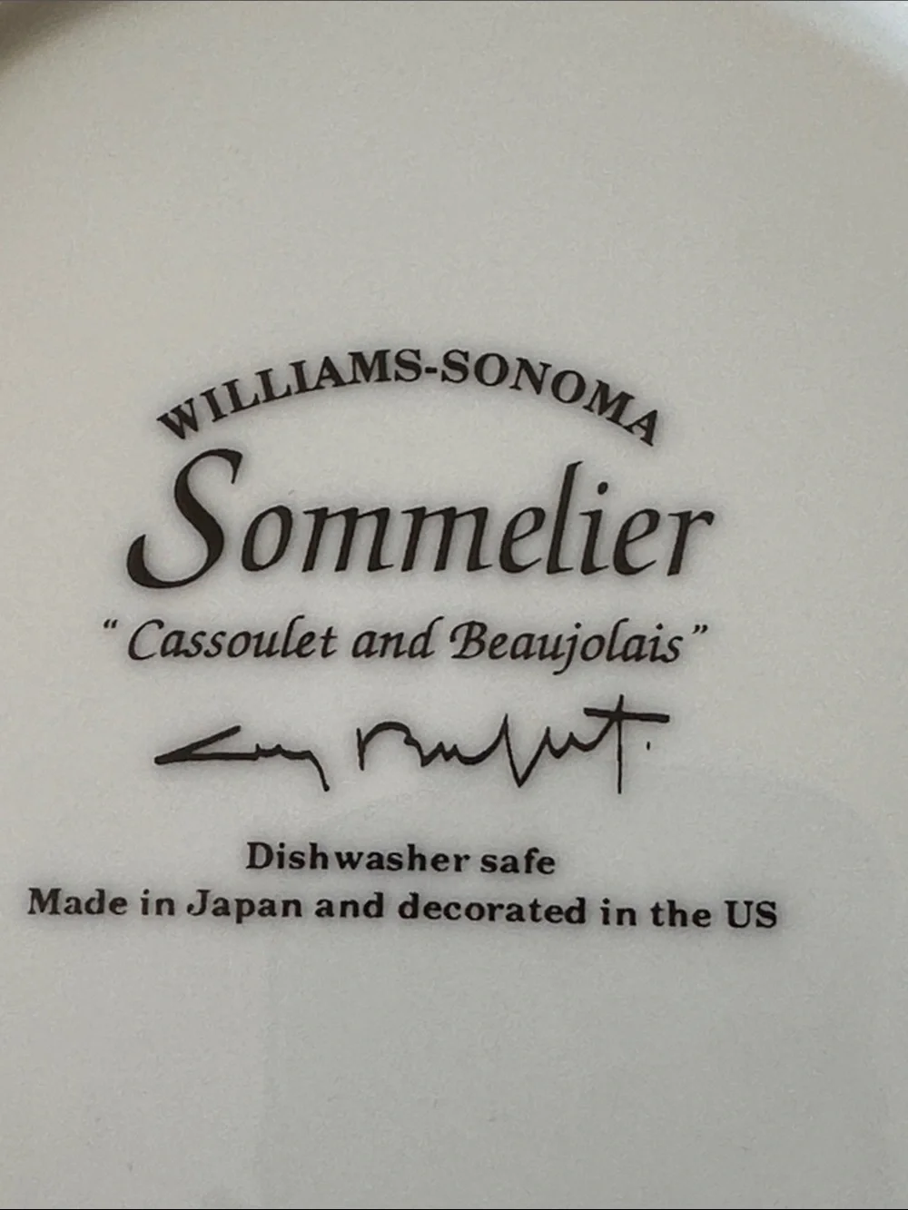6 Vintage Williams Sonoma Guy Buffet Sommelier Series 7.75” Salad Plates